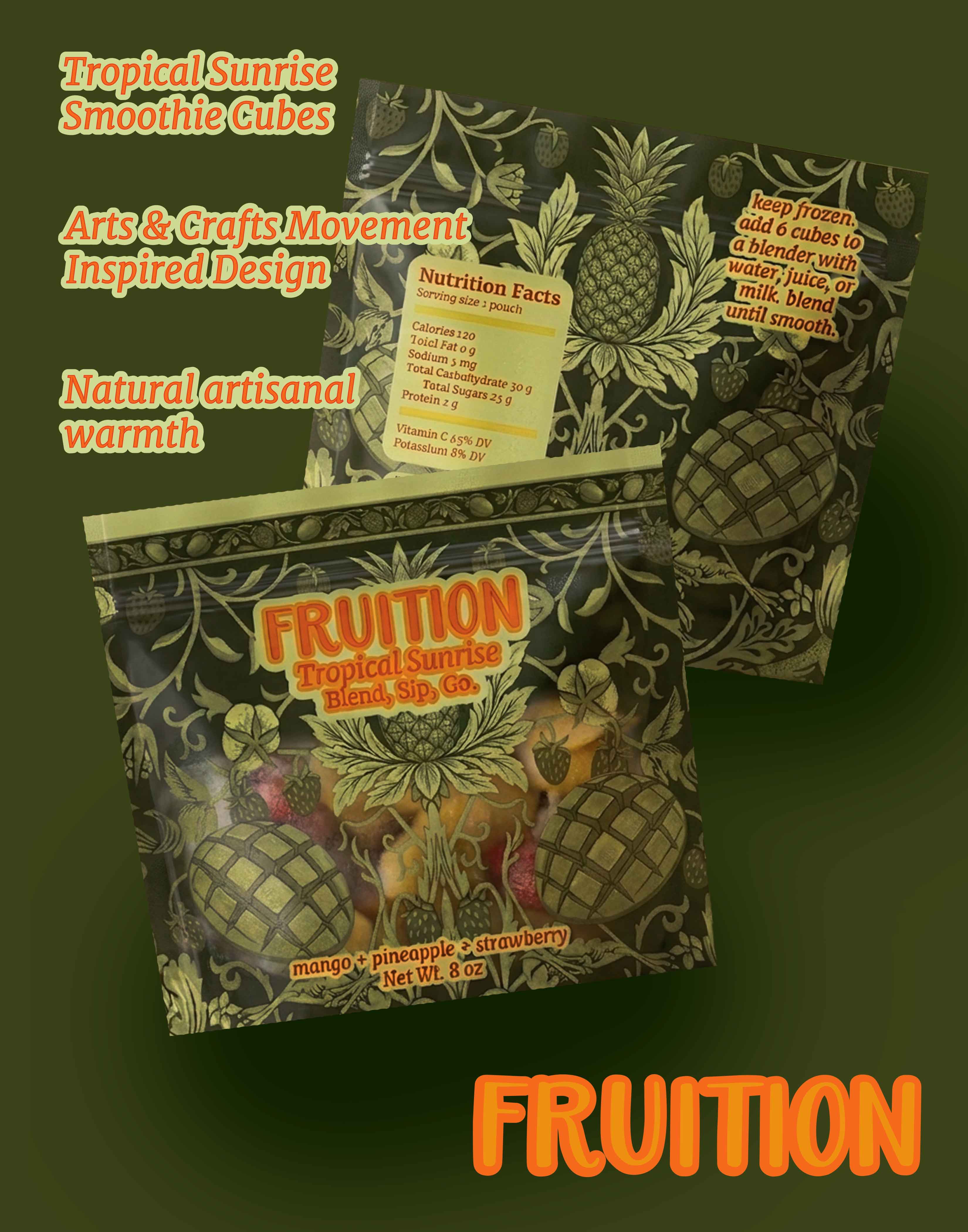 Fruition Smoothie Cubes brand concept