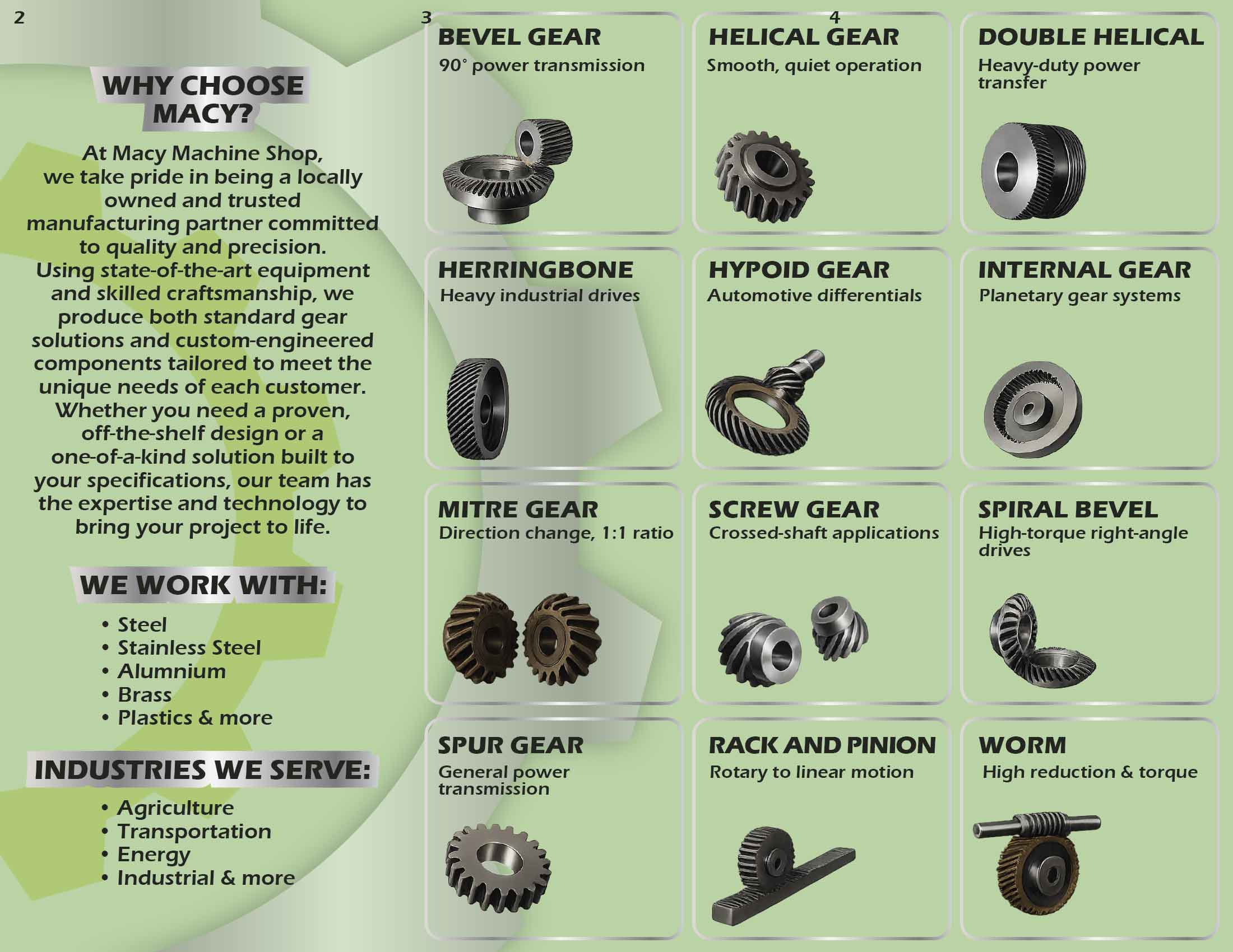 Macy Machine Shop Brochure