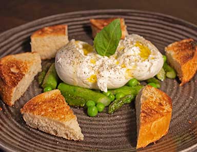 Spring Pea and Burrata